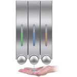 Distributeur de savon mural pour douche, lotion, shampooing, gel pour salle de bain, toilettes, bureau, ...