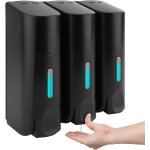 Distributeur de savon mural, distributeur gel douche, distributeur triple de et apr�s - shampoing abs ...