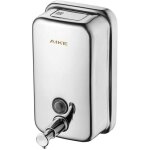 Distributeur de savon mural liquide en acier inoxydable, 500 ml pour salle de bains et cuisine