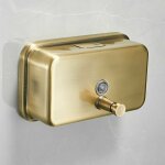 Distributeur de savon en or brossé manuel mural domestique, shampoing, gel douche, distributeur de savon, ... Distributeur de savon en or brossé manuel mural domestique, shampoing, gel douche, distributeur de savon, ...