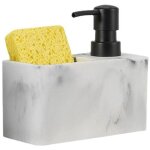 Distributeur de savon � vaisselle et porte - �ponge distributeur de savon pour les mains avec porte - ...