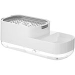 Distributeur de savon  vaisselle avec porte - ponge et plateau, pompe manuelle 3 en 1, distributeur ...