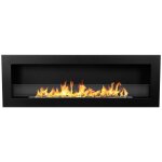Divina fire - chemin�e bio�thanol murale encastrable 120x40 livorno 120 noir