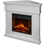 Divina fire - chemine lectrique d'angle blanche ford sur pied l110 x p63 x h102