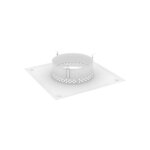 Dixneuf - jamais utilise] plaque de propret aimante  ventilation annulaire 20x20cm diamtre 80mm blanc ...