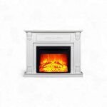 Dlc home chemin�e �lectrique - modena - 1800 w avec effet flamme r�aliste, chauffage 17 � 27 �c - bluetooth ...