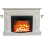 Dlc home chemin�e �lectrique - puglia - 1800 w avec effet flamme r�aliste, chauffage 17 � 27 �c - bluetooth ...