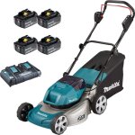 Dlm463pg4 tondeuse  gazon sans fil 2x18v / 4x 6, 0 ah batterie + chargeur - makita