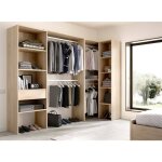 Dmora - armoire arera, structure pour dressing d'angle, porte - manteau d'angle ouvert, 248x79h187 cm, ... Dmora - armoire arera, structure pour dressing d'angle, porte - manteau d'angle ouvert, 248x79h187 cm, ...