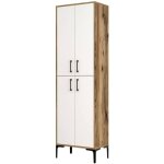 Dmora - buffet denipot, buffet du salon, commode de salon, garde - manger de cuisine, 60x35h200 cm, noyer ... Dmora - buffet denipot, buffet du salon, commode de salon, garde - manger de cuisine, 60x35h200 cm, noyer ...