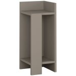 Dmora - chevet dpiol, commode basse, table de nuit, tagre de chevet, 25x27h60 cm, tourterelle