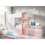 Lit pour enfants dbajram, chambre complte avec armoire et tiroirs, composition de lits superposs avec ...