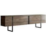 Dmora - meuble tv dgridell, buffet de salon, armoire basse pour tv, base murale de rangement, 180x30h50 ...