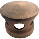 Lanterne rose - noir chapeau ventilation tuile douille passage d 100 mm