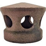 Lanterne rouge - noir - blanc chapeau ventilation tuile douille passage d 100 mm