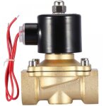 Dn25 1' �lectrovanne �lectrique en laiton � deux voies normalement ferm�e 220v ac