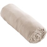 Dock avenue - drap housse gaze de coton 140x190 gaia matelas épais beige pampa Dock avenue - drap housse gaze de coton 140x190 gaia matelas épais beige pampa