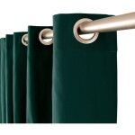 Dock avenue - rideau à oeillets 135x240 cm audrey 100% coton coloris vert fonce Dock avenue - rideau à oeillets 135x240 cm audrey 100% coton coloris vert fonce