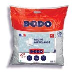 Dodo - lot de 2 oreillers - micro matelasse - 60 x 60 cm - blanc