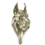 Dogue allemand - heurtoir de porte en forme de t�te de chien, heurtoir en laiton, d�coration de porte ...