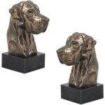 Dogue allemand ii - statuette de chien, buste sur socle en pierre, sculpture, trophée pour exposition ... Dogue allemand ii - statuette de chien, buste sur socle en pierre, sculpture, trophée pour exposition ...