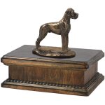 Dogue allemand ii - urne pour cendres de chien, urne classique avec statuette, urne lgante avec chien ...