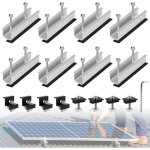 Dolaso - lot de 8 supports de panneau solaire en aluminium pv, support de panneau solaire, toit plat