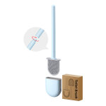 Brosse toilette silicone plate paquet de 2, brosse wc et supports, balai wc mural, brosse wc en silicone ...
