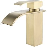 Dolaso - robinet de lavabo cascade doré, mitigeur cascade robinet salle de bains monotrou sur plage, ... Dolaso - robinet de lavabo cascade doré, mitigeur cascade robinet salle de bains monotrou sur plage, ...