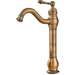 Dolaso - robinet salle de bain rétro laiton haut, antique mitigeur lavabo vasque avec bec hauteur 230 ... Dolaso - robinet salle de bain rétro laiton haut, antique mitigeur lavabo vasque avec bec hauteur 230 ...