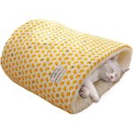 Sac de couchage d'hiver pour chat, lit grotte pour chat - nid de chat paissi et chaud d'hiver, nid rond ...
