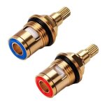 Dolaso - tete a disques ceramique, paire de cartouches cramique universelles de rechange pour robinet, ...