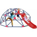 Costway - dme d'escalade enfants avec toboggan, cage d'escalade avec coussin en tissu, charge 180kg, ...