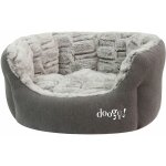 Corbeille ouatin�e doogy whooly taupe : petit mod�le
