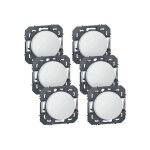 Lot de 6 interrupteurs ou va - et - vient dooxie 10ax 250v finition blanc (300450)