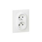 Legrand - double prise de courant 2p + t avec plaque dooxie 16a 600321