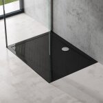 Doporro - bac � douche 90x100 receveur de douche antiglisse rectangulaire noir lucia02ar 90x100x4cm