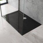 Doporro - bac  douche antiglisse receveur de douche rectangulaire noir acrylique faro2 80x120x4cm