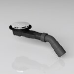 Doporro - bonde de douche bonde extra - plate de receveur de douche gris trou d'évacuation de ø 45 mm ... Doporro - bonde de douche bonde extra - plate de receveur de douche gris trou d'évacuation de ø 45 mm ...