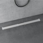 Doporro caniveau de douche italienne extra plate chromé en inox 90 cm drain de sol à carreler avec siphon ... Doporro caniveau de douche italienne extra plate chromé en inox 90 cm drain de sol à carreler avec siphon ...
