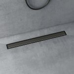 Doporro caniveau de douche italienne extra plate gris en inox 80 cm drain de sol à carreler avec siphon ... Doporro caniveau de douche italienne extra plate gris en inox 80 cm drain de sol à carreler avec siphon ...
