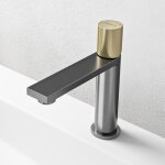 Doporro mitigeur vasque robinet de lavabo salle de bain en acier inoxydable 304 gris double commande ...