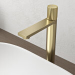 Doporro mitigeur vasque robinet de lavabo salle de bain en acier inoxydable 304 or bross� double commande ...