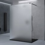 Paroi de douche  l'italienne opaque 100 cm verre de scurit 8mm 98x200cm montage rversible avec 2 ...