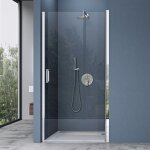 Doporro porte de douche transparent 80cm autolevante pivotante 80x195cm montage rversible paroi de douche ...