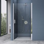 Porte de douche transparent 85cm autolevante pivotante 85x195cm montage rversible paroi de douche  ...