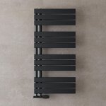 Radiateur de salle de bain sche - serviette 104x50cm radiateur  eau chaude gris noir sche - serviettes ...