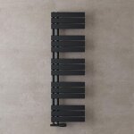 Doporro - radiateur de salle de bain sche - serviette 131x40cm radiateur  eau chaude gris noir sche ...