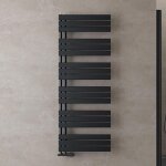 Doporro radiateur de salle de bain sche - serviette 159x60cm radiateur  eau chaude gris noir sche ...