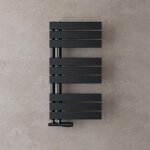 Radiateur de salle de bain sche - serviette 76x40cm radiateur  eau chaude gris noir sche - serviettes ...
